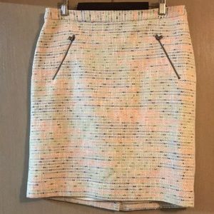 Woven mini skirt with zip detail